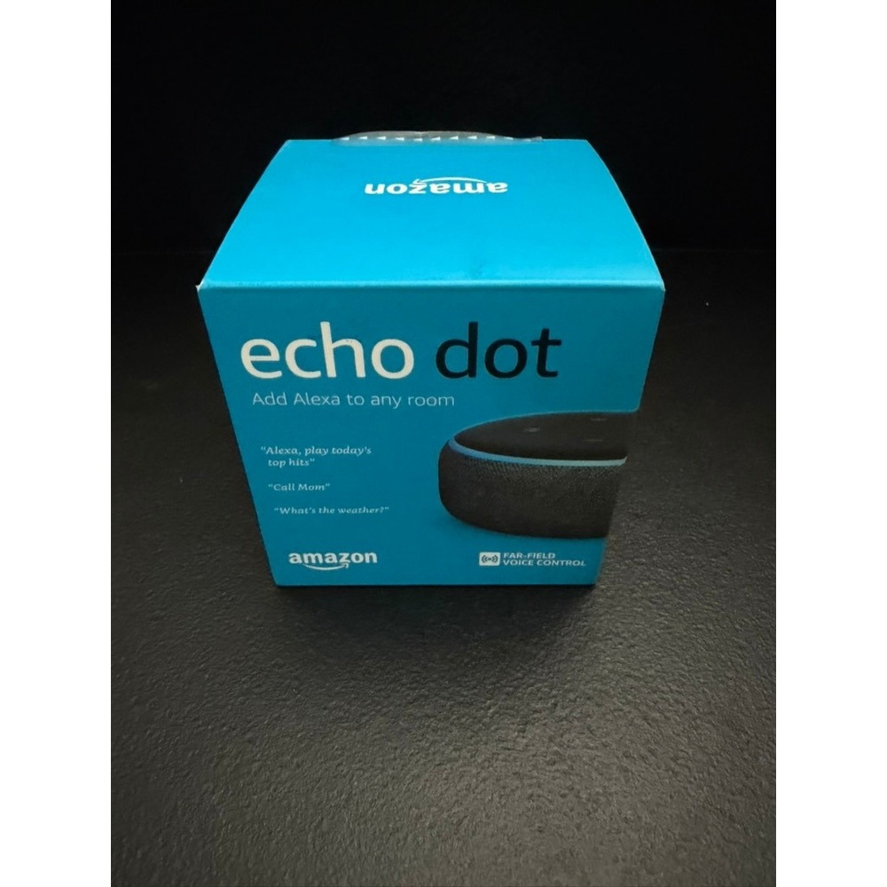 Amazon Echo Dot 3rd Gen Smart Speaker Alexa Charcoal Fabric Bluetooth Wi-Fi